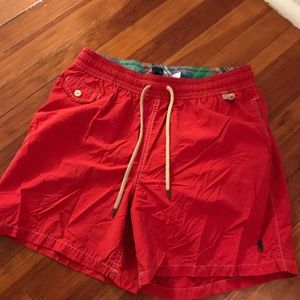Orange Polo Swim Trunks